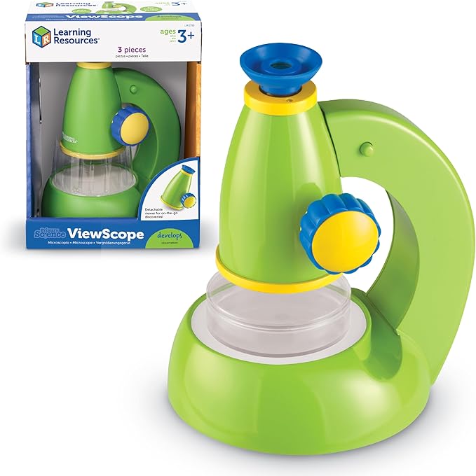 Learning Resources Primary Science Viewscope - 3 Pieces, Ages 3+ Microscope for Kids, Beginner Microscope