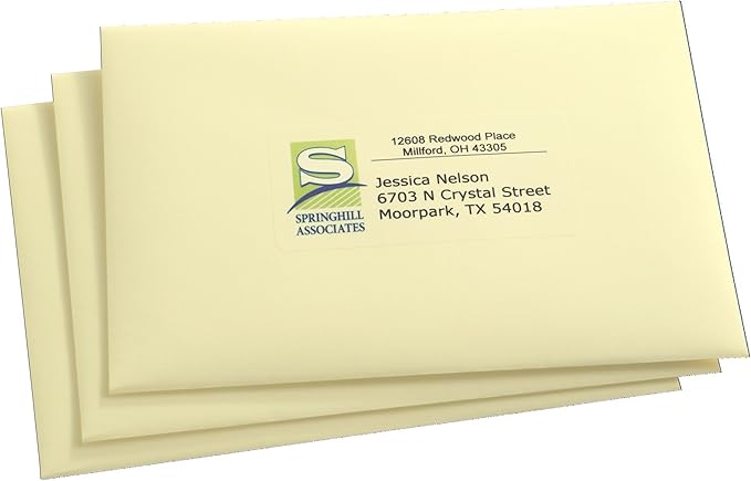 Avery Printable Return Address Labels, 0.5" x 1.75", Matte Clear, 2,000 Blank Mailing Labels (08667)