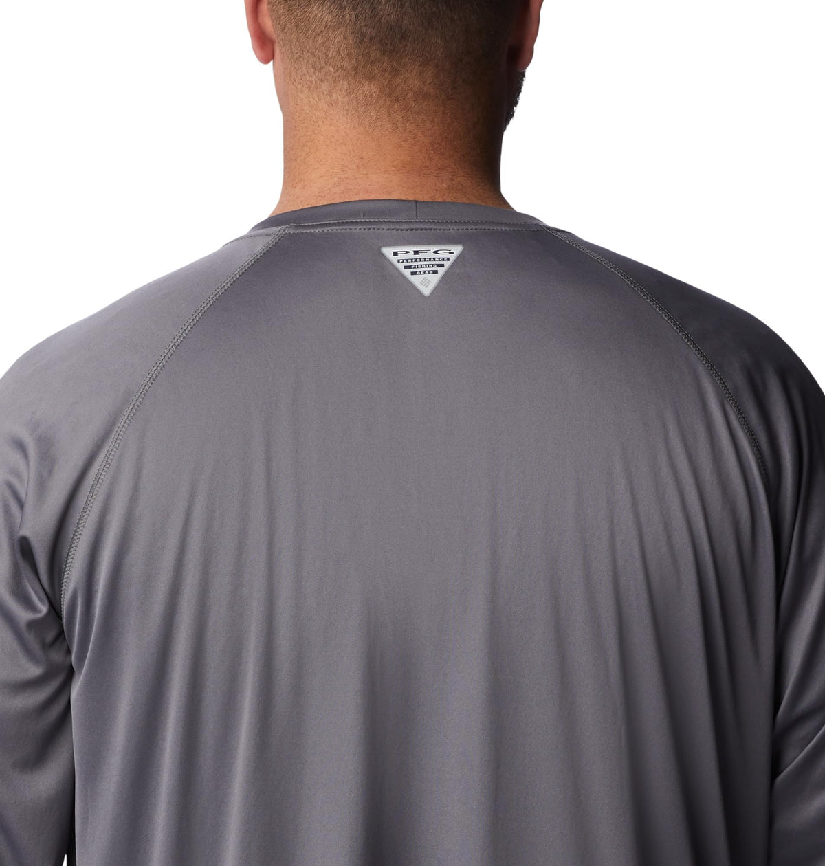 Columbia Men's PFG Terminal Tackle Long Sleeve Fishing Shirt, City Grey/Black Logo, Medium