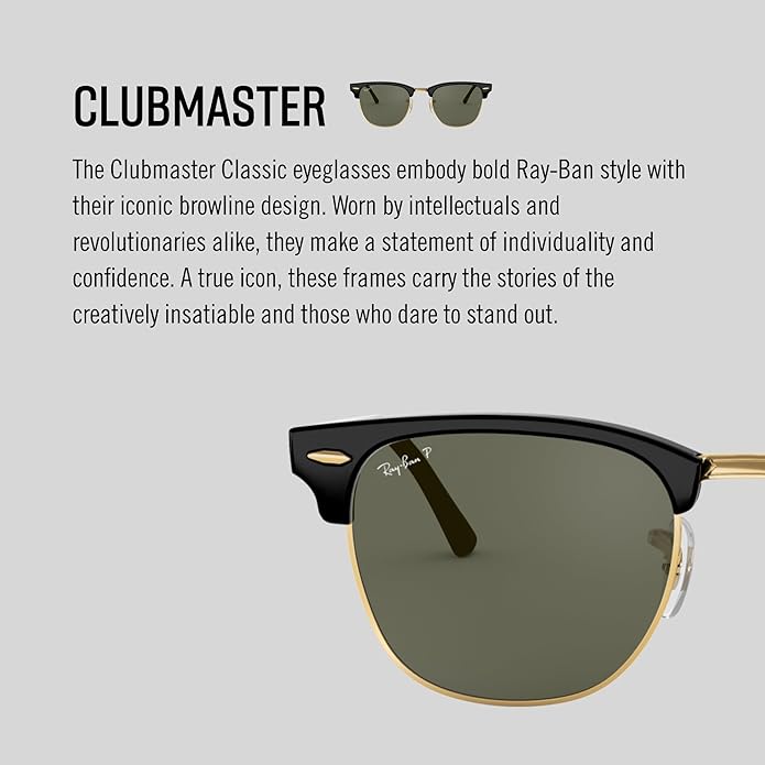 Ray-Ban RB3016 Clubmaster Square Sunglasses