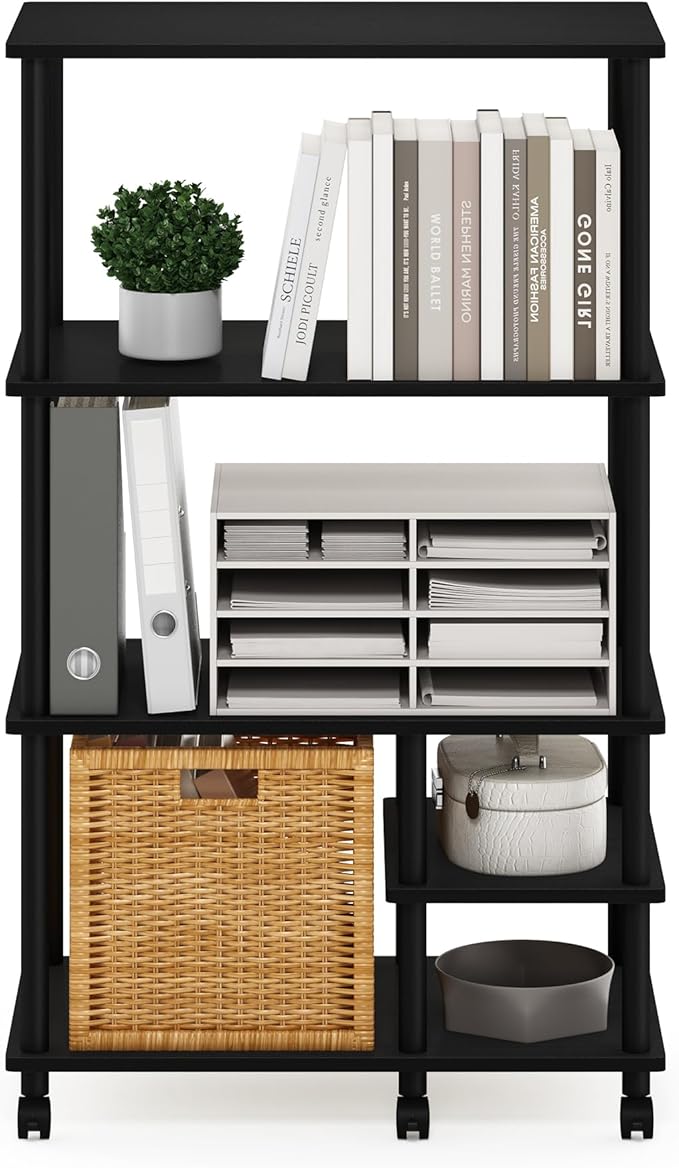 Furinno Turn-N-Tube 3-Tier Toolless Multipurpose Printer Stand Display Storage Shelf