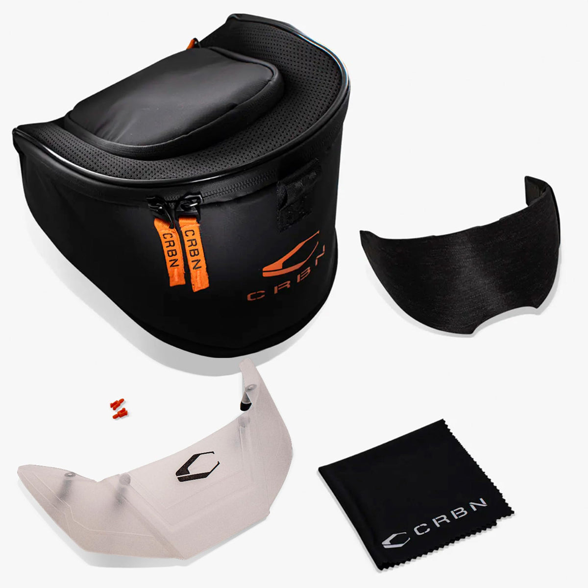 CRBN Paintball Zero Pro Goggle - Includes: Two Lens + Visor + Case - Carbon Paintball (Clear, Less Coverage)