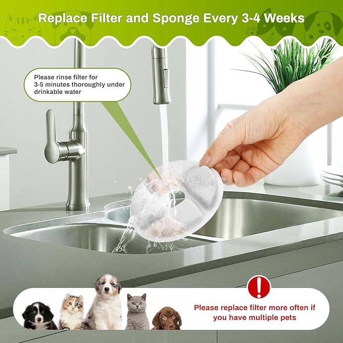 10 Set Cat Water Fountain Filter Replacement