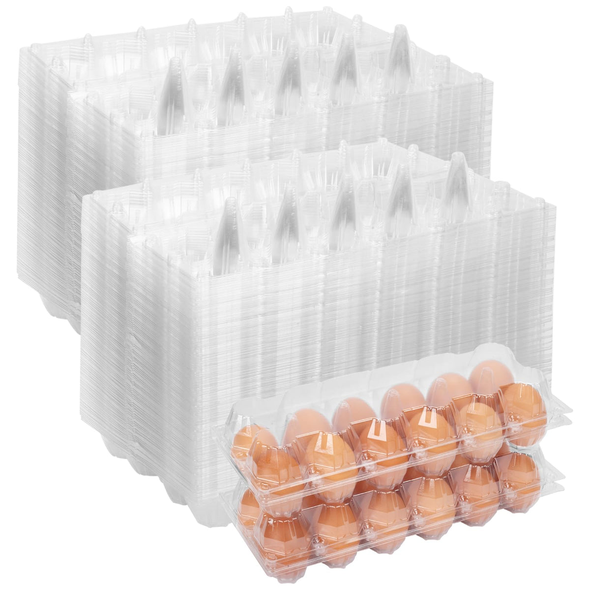 GRRONZEE 120 Pack Egg Cartons Cheap Bulk 12 Count Egg Containers for Chicken Eggs, One Dozen Empty Egg Cartons for Home Ranch Chicken Farm, Commercial Business Market Display, 2x6 Grids