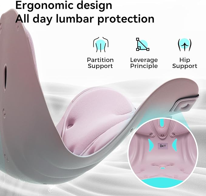 BKT Seat Cushion Chair Ergonomic Office Chair Cushions Lumbar Support for Seat Pillow Ideal for Students Office Workers Nursing Mothers Long Sitting Outdoor Fishing Floor