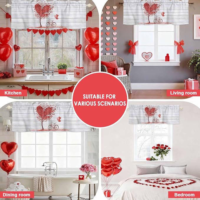Valentine's Day Valance Curtains
