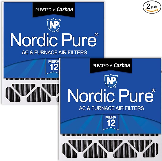 Nordic Pure 20x20x5 Honeywell Replacement Furnace Filters MERV 12 Plus Carbon 2