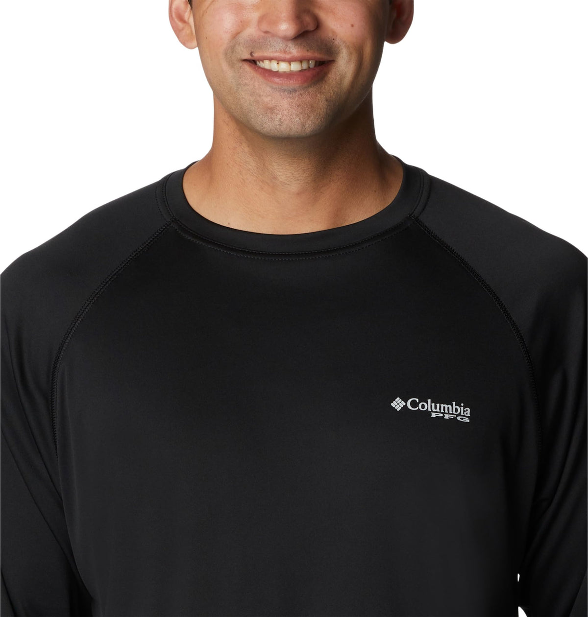 Columbia Men's PFG Terminal Tackle Long Sleeve Fishing Shirt, Black/Cool Grey Logo, 3X