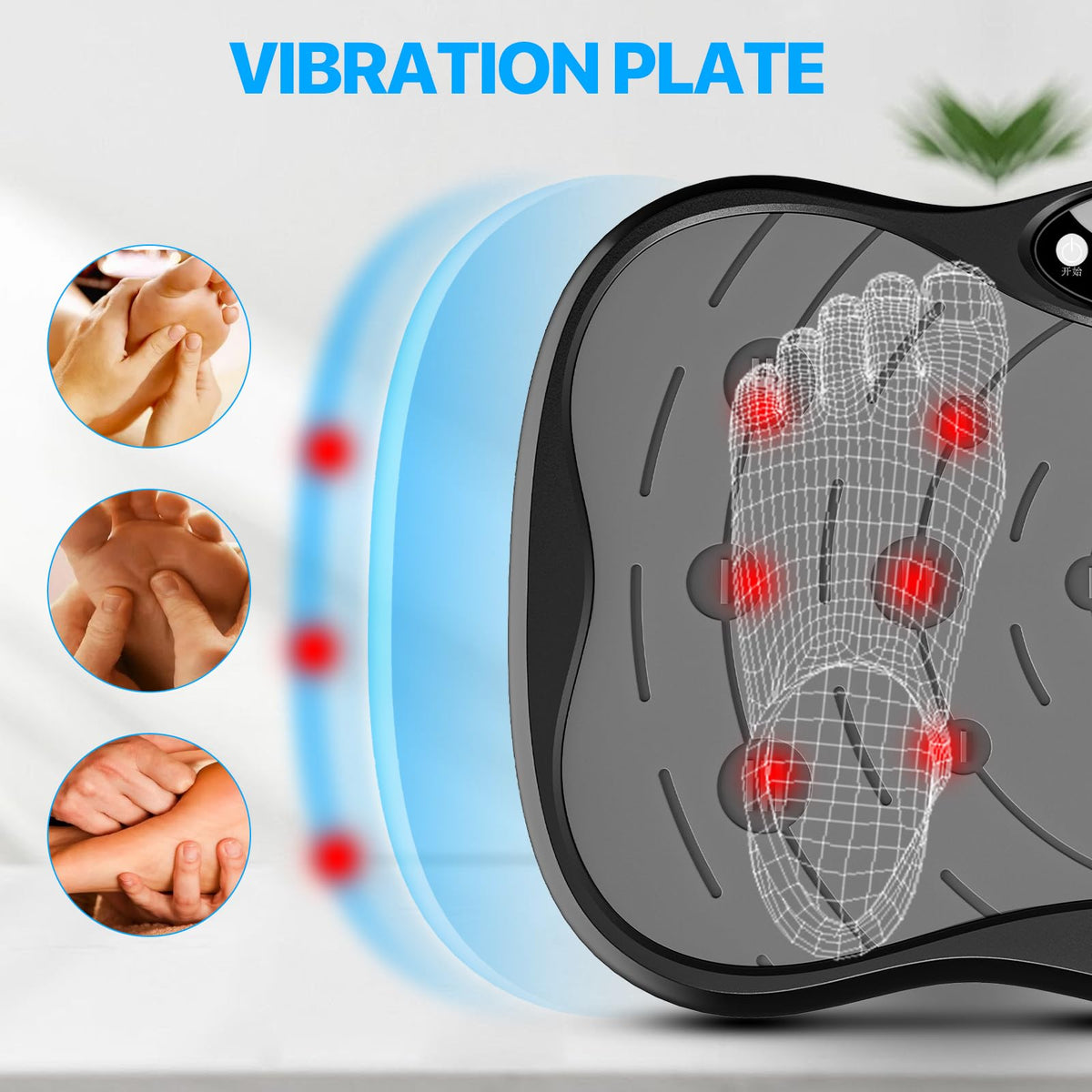 Vibration Plate , Vibrate Fitness Platform for Weight Loss ,Whole Body Workout Equipment for Lymphatic Drainage ,Weight Loss ,Fat Burner for Women Men