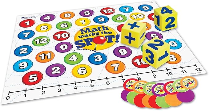 Learning Resources Math Marks The Spot Floor Game, Homeschool, Number Recognition, Addition & Subtraction, Ages 5+