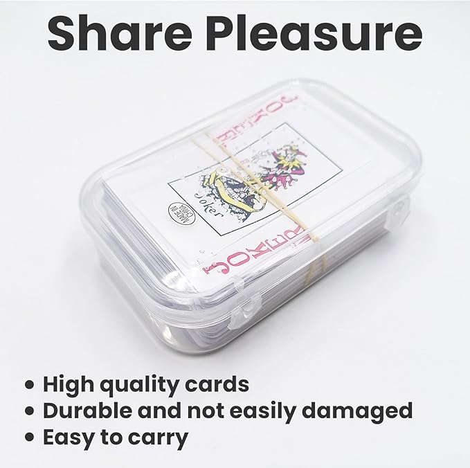 Braille Playing Cards,Large Print Tactile Poker Cards for Blind People, Braille Poker with Large Print & Raised Dots for Seniors & Visually Impaired