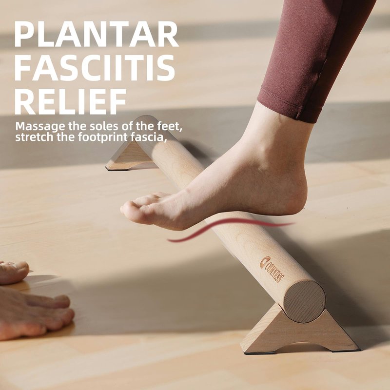 Versatile 40 Inch Beech Wood Balance Beam for Home Use - Enhance Balance, Ankle Foot Strength, Flexibility for All Ages, Physical Therapy Purposes for Plantar Fasciitis Relief.