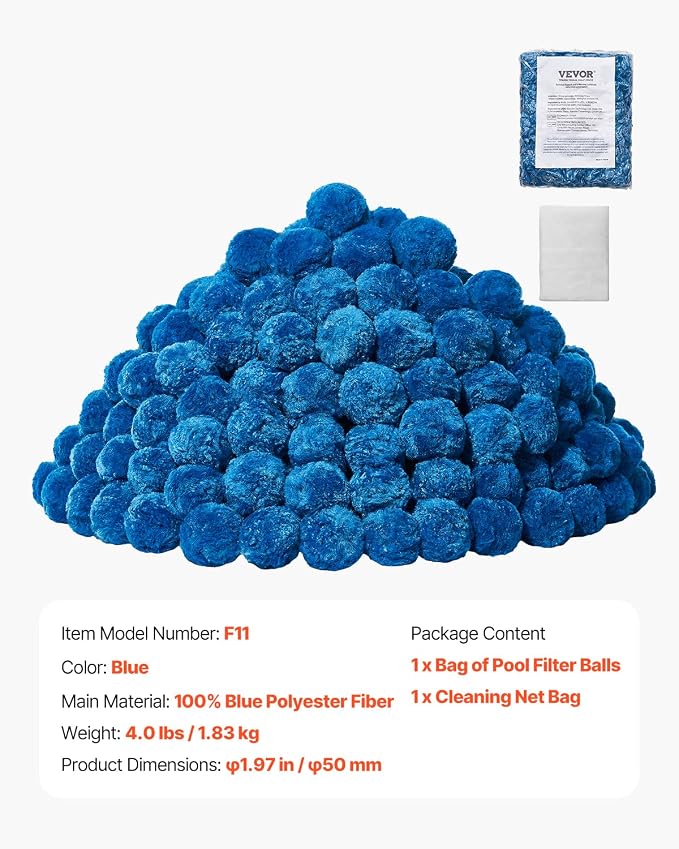 VEVOR Pool Filter Balls for Sand Filter, 4 lbs, Filter Balls Replace Pool