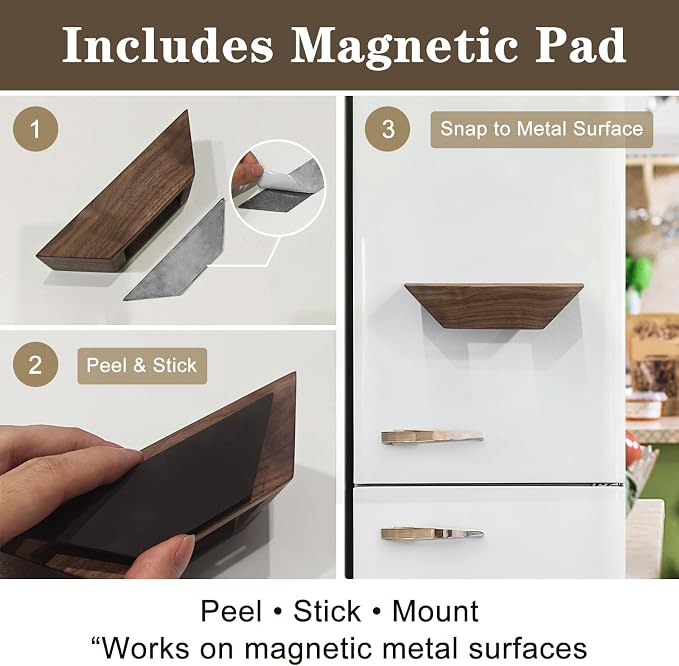 Coffee Filter Holder Magnetic, Solid Walnut Wood Coffee Filter Storage Organizer