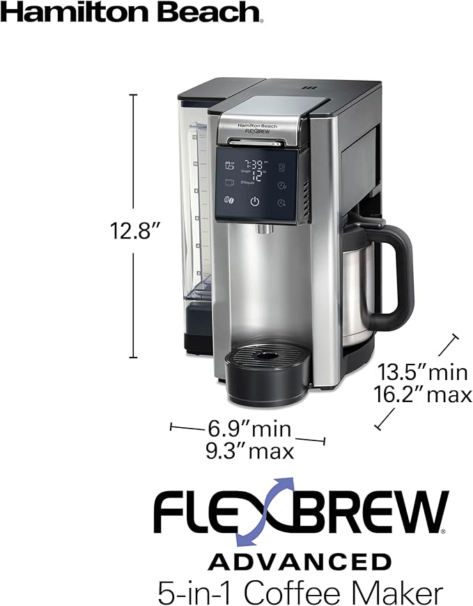 Hamilton Beach Flexbrew Advanced 5-in-1 Drip & Single Serve Coffee Maker