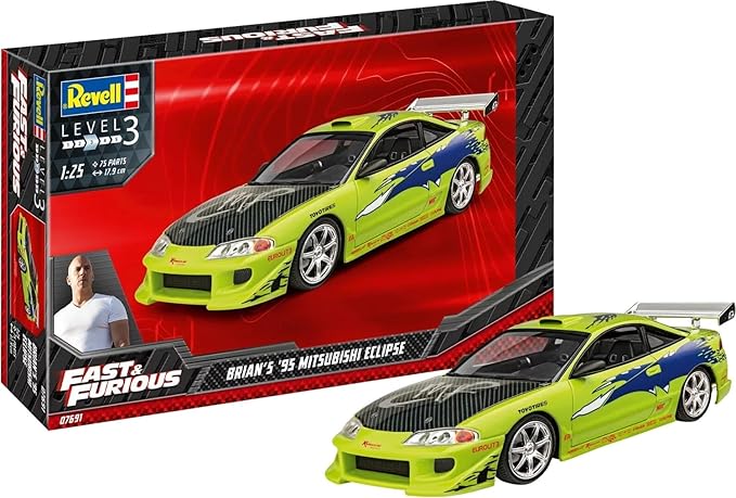 Revell 07691 Brian's 1995 Mitsubishi Eclipse (Fast & Furious) 1:25 Scale Model Kit