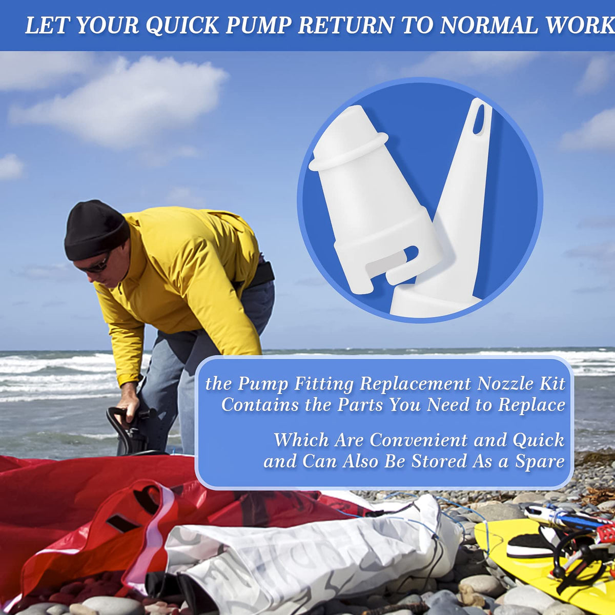 Quick Pump Fitting Replacement Nozzle, Valve Adaptors, Air Pump Nozzles Fitting, Air Pump Attachments, Quality Main Adapter & Pinch Valve Tip. Replace Quality Quick Pump Fitting Replacement Nozzle.
