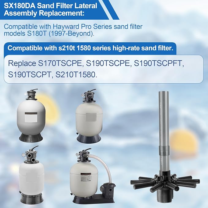 SX180DA Lateral Assembly for Hayward S180T Sand Filter, Pool Sand Filter Parts