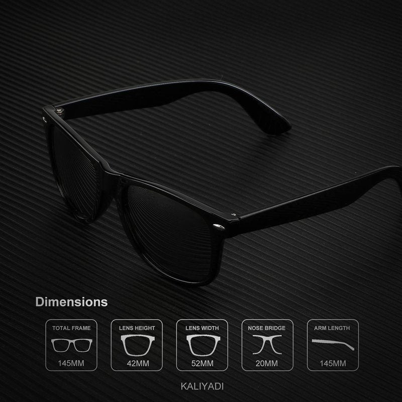 KALIYADI Unisex Polarized Sunglasses Stylish Sun Glasses for Men and Women Color Mirror Lens Multi Pack Options