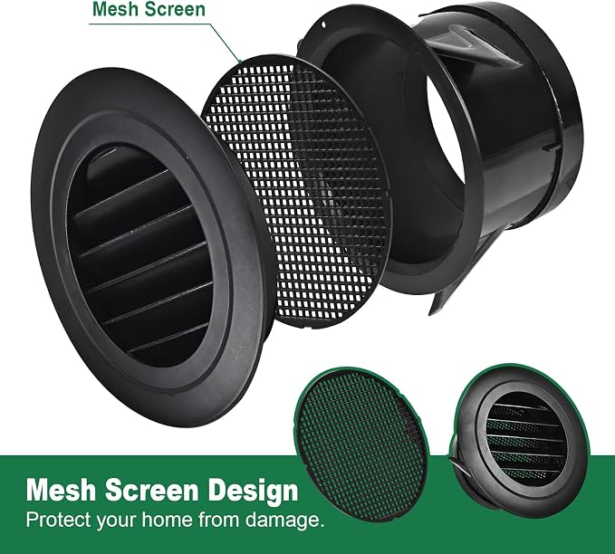 Soffit Vents 8 Inch, Round Exhaust Air Vent Cover