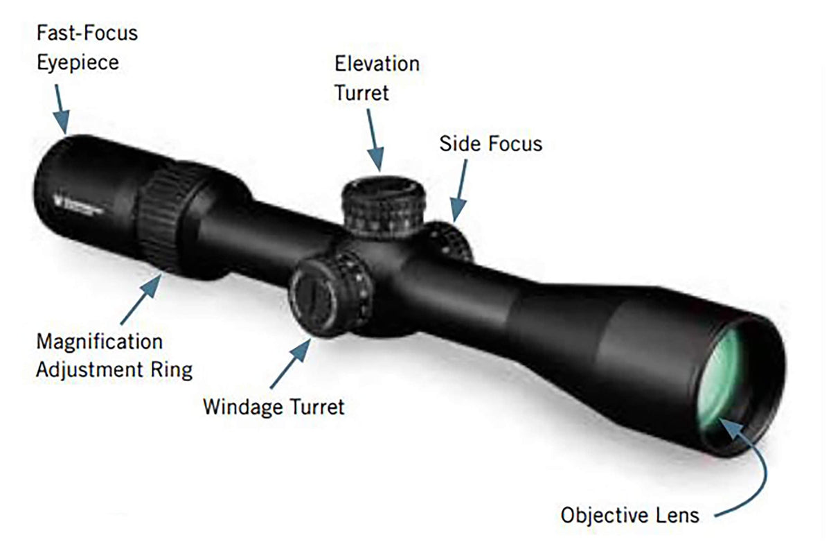Vortex Optics Diamondback Tactical 4-16x44 First Focal Plane Riflescopes - EBR-2C (MOA) Tactical Reticle , black