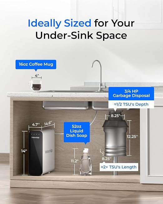 Waterdrop TSU 0.01 Micron Ultra Filtration Under Sink Water Filter System