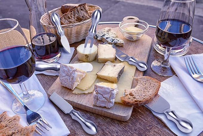 WoneNice Cheese Knife Set, 6-Piece Stainless Steel Knives