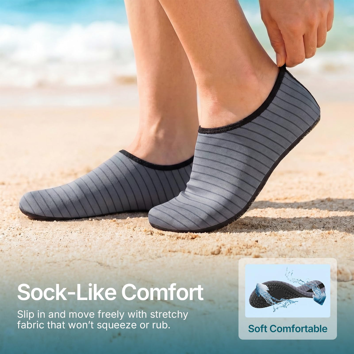 Water Shoes for Women Men Quick-Dry Aqua Socks Swim Beach Outfits Barefoot