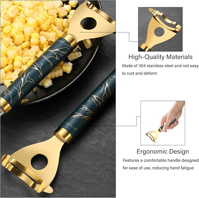 Corn Peeler(2-Pack) – Stainless Steel Corn Cob Stripper Tool