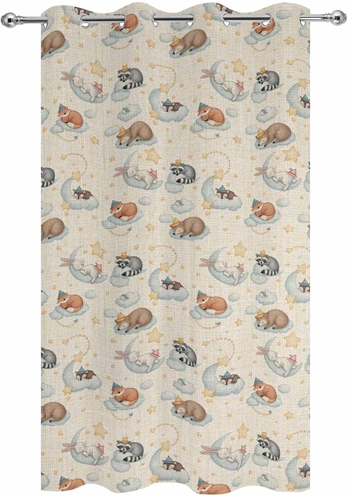 Cartoon Animals Outdoor Curtains
