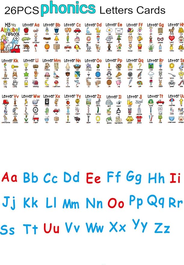 26PCS/Set ABC English Alphabet 26 Letters Child Flash Cards Baby Learning Toys Kids Gift Pre-Kindergarten
