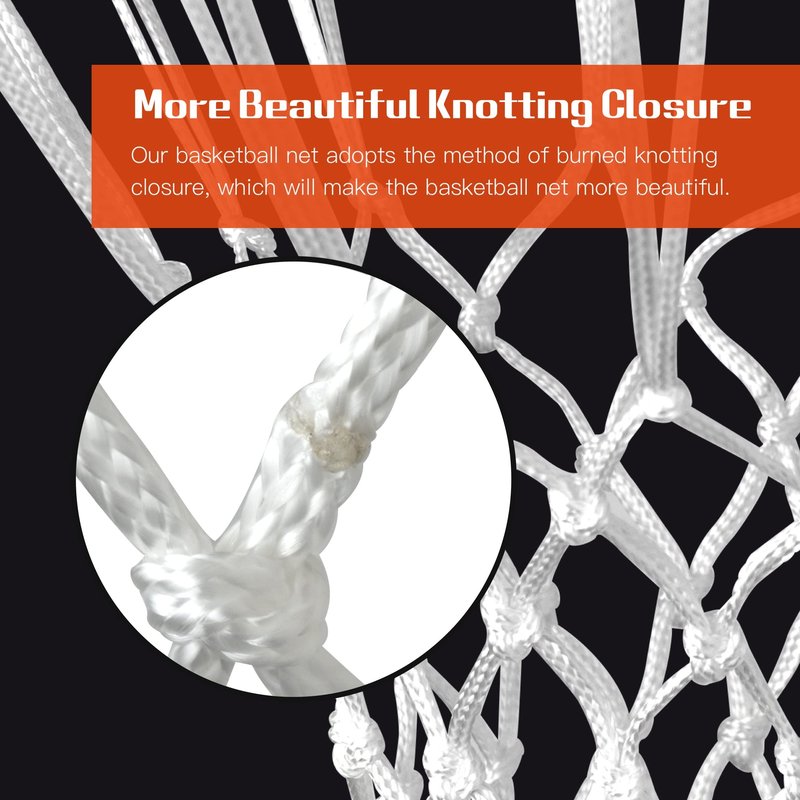 Sanung 2 Pack Basketball Net, Weather-Proof Standard Size Replacement White Basketball Mesh Net for Indoor and Outdoor, Easy to Install
