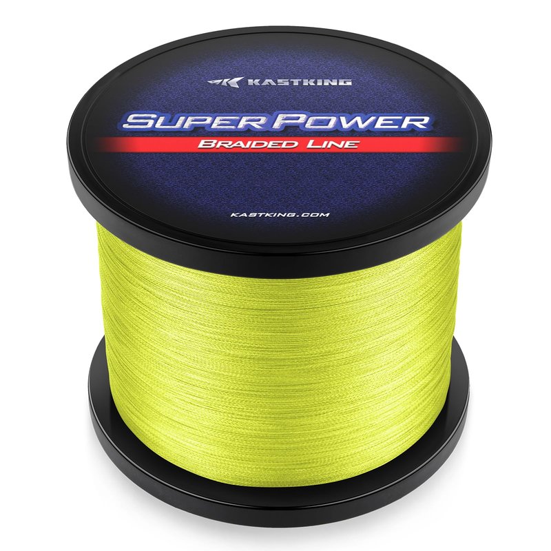 KastKing Superpower Braided Fishing Line, Yellow, 65 LB, 300+27 Yds(8 Strands)