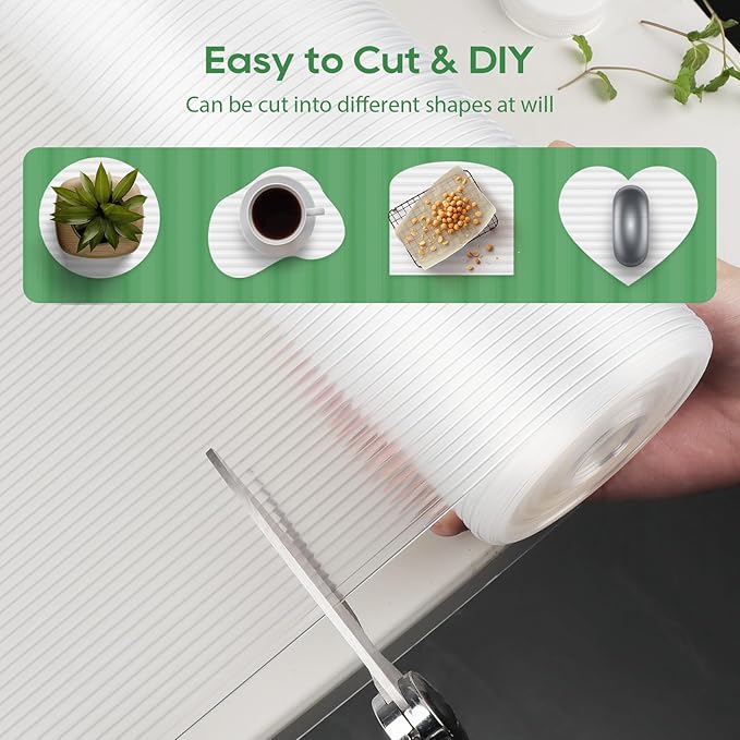 Anoak Shelf Liner Cabinet Liner, Non Adhesive Drawer Liner, Washable 12 Inch x 20 FT x 2Rolls Waterproof Durable Non-Slip Shelf Liner for Kitchen, Drawer, Refrigerator