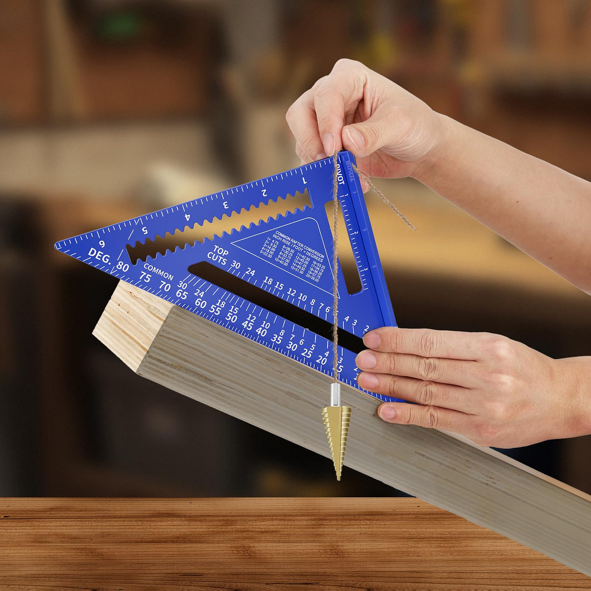 GRENPRO Combination Square Woodworking Ruler Tools, 7inch Carpenter Square Wood Working Tools and Accessories, 12inch Square Ruler, Includes 2-in-1 Carpentry Pencil, Protractor Angle Machinist Tool