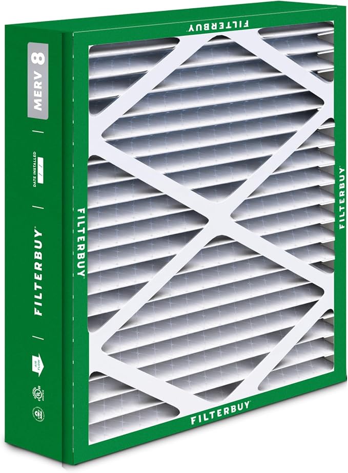 Filterbuy 21x23.5x5 Air Filter MERV 8 Essential Dust & Allergy Defense