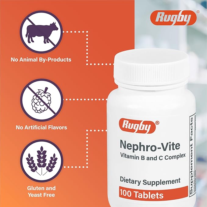 Nephro-Vite Tablets, 100 Count Per Bottle (3 Pack)