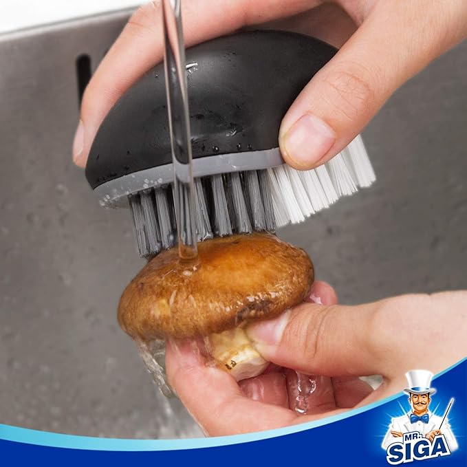 MR.SIGA Fruit and Vegetable Cleaning Brush with Non Slip Comfortable Grip
