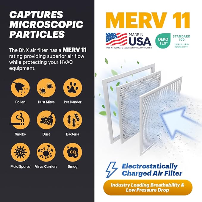 BNX TruFilter 18x24x1 Air Filter MERV 11