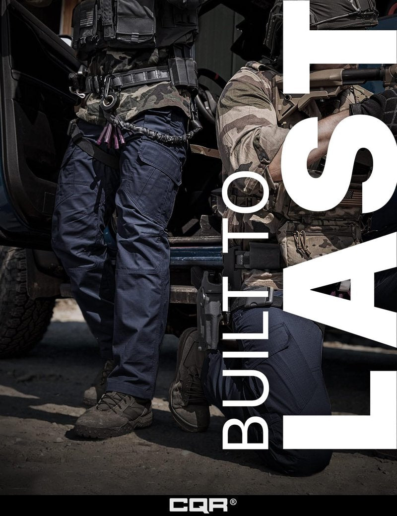 CQR Men's Tactical Pants, Water Resistant Ripstop Cargo Pants, Lightweight EDC Work Hiking Pants, Outdoor Apparel, Duratex Mag Pocket Police Navy, 40W x 30L