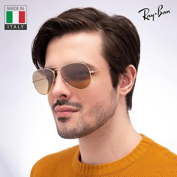 Ray-Ban RB3025 AVIATOR GRADIENT Pilot Shaped Sunglasses for Men & Women with Official RAYBAN Eyewear Kit