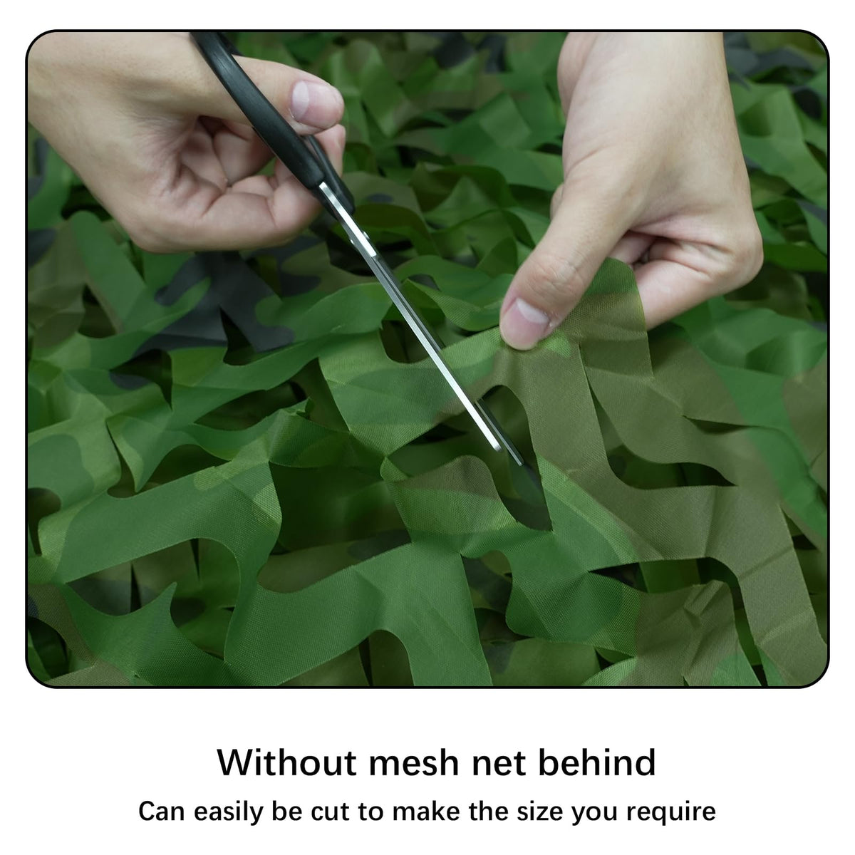 HYOUT Camo Netting Bulk Roll Camouflage Net Ghillie Hunting Blind Camping Sunshade, Military Army Party Decoration, Woodland Camo 5x9.8ft