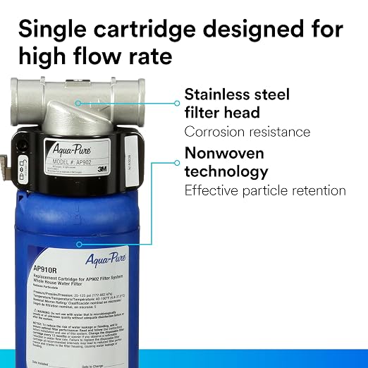 3M Aqua-Pure AP910R Genuine Whole House Sanitary Quick Change Replacement Water