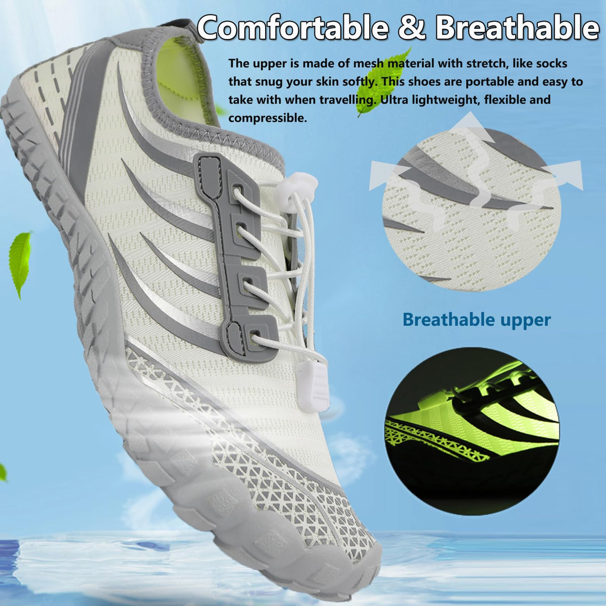 Water Shoes for Women Men Barefoot Shoes Quick Dry Aqua Outdoor Sports for Swim Pool Beach Surf Walk Water Yoga River Lake Hiking Kayaking