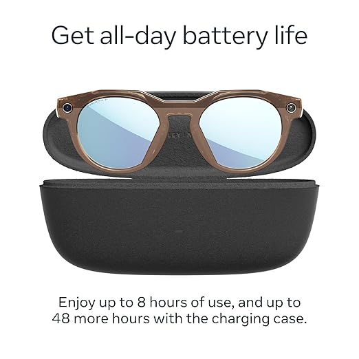 Oakley Meta HSTN, Brown Smoke | Smart AI Glasses for Men, Women — Performance for Sports, Athletes — Camera, Audio, Video — 8 Hour Battery — 3K HD Resolution — Deep Water Polarized Lenses
