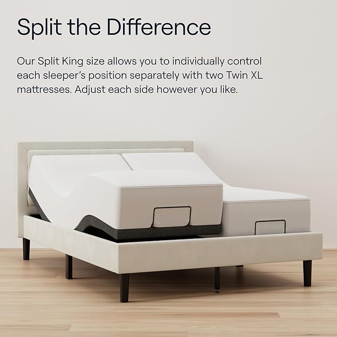 Nectar Luxe Queen Adjustable Base & 14” Mattress (New Version) - Head & Foot Incline - Medium Firm Memory Foam - Cooling Upgrade - 3 Massage Settings - 365-Night Mattress Trial & Forever Warranty