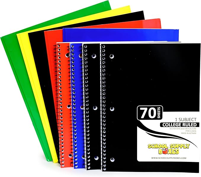 High School Writing Bundle | Case (2 Boxes) - 51 Pieces per Box | School Supply Boxes - Back to School Essentials | Includes Composition Books, Loose Leaf Paper, Index Cards, 12 ct. Pens & More