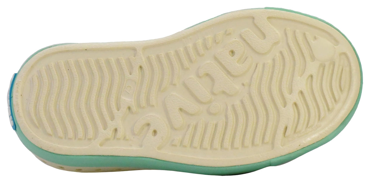 Native Shoes Unisex-Kids Jefferson Sneakers, Bone White/Fresco Green, 11 Little Kid