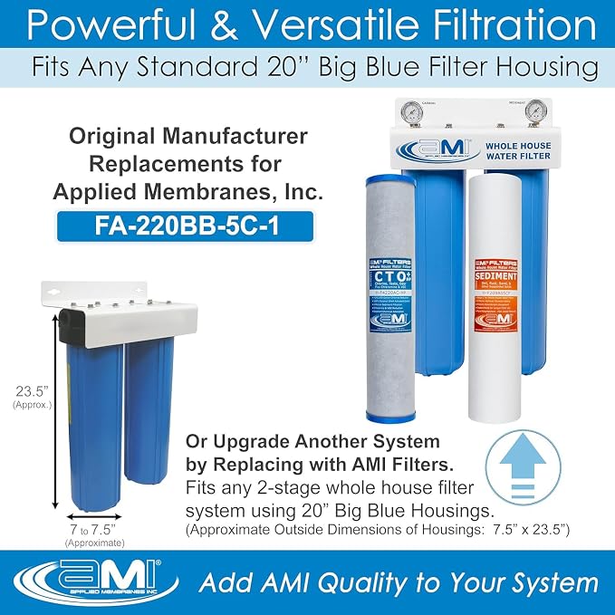 APPLIED MEMBRANES INC. Whole House Water Filter Replacement Filter Cartridge