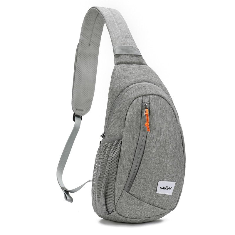 HALOVIE Anti Theft Crossbody Sling Bag RFID Travel Sling Backpack Lightweight Hiking Shoulder Chest Bag for Walking Work